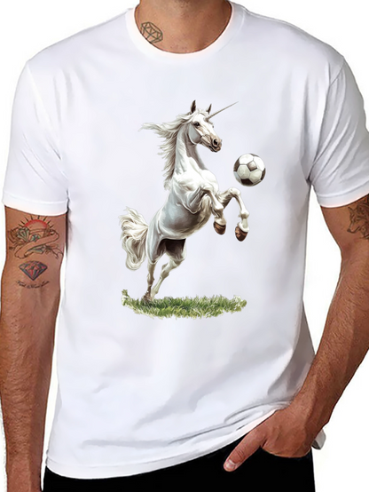 Unicorn Soccer Black T-Shirt