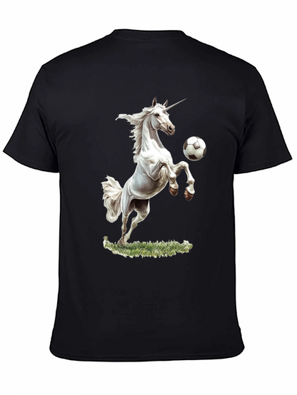 Unicorn Soccer Black T-Shirt