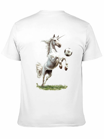 Unicorn Soccer Black T-Shirt