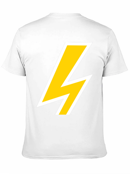 Lightning Bolt Graphic Tee - Bold Black T-Shirt