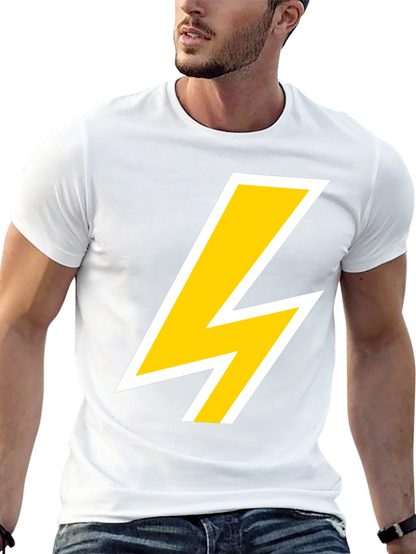 Lightning Bolt Graphic Tee - Bold Black T-Shirt