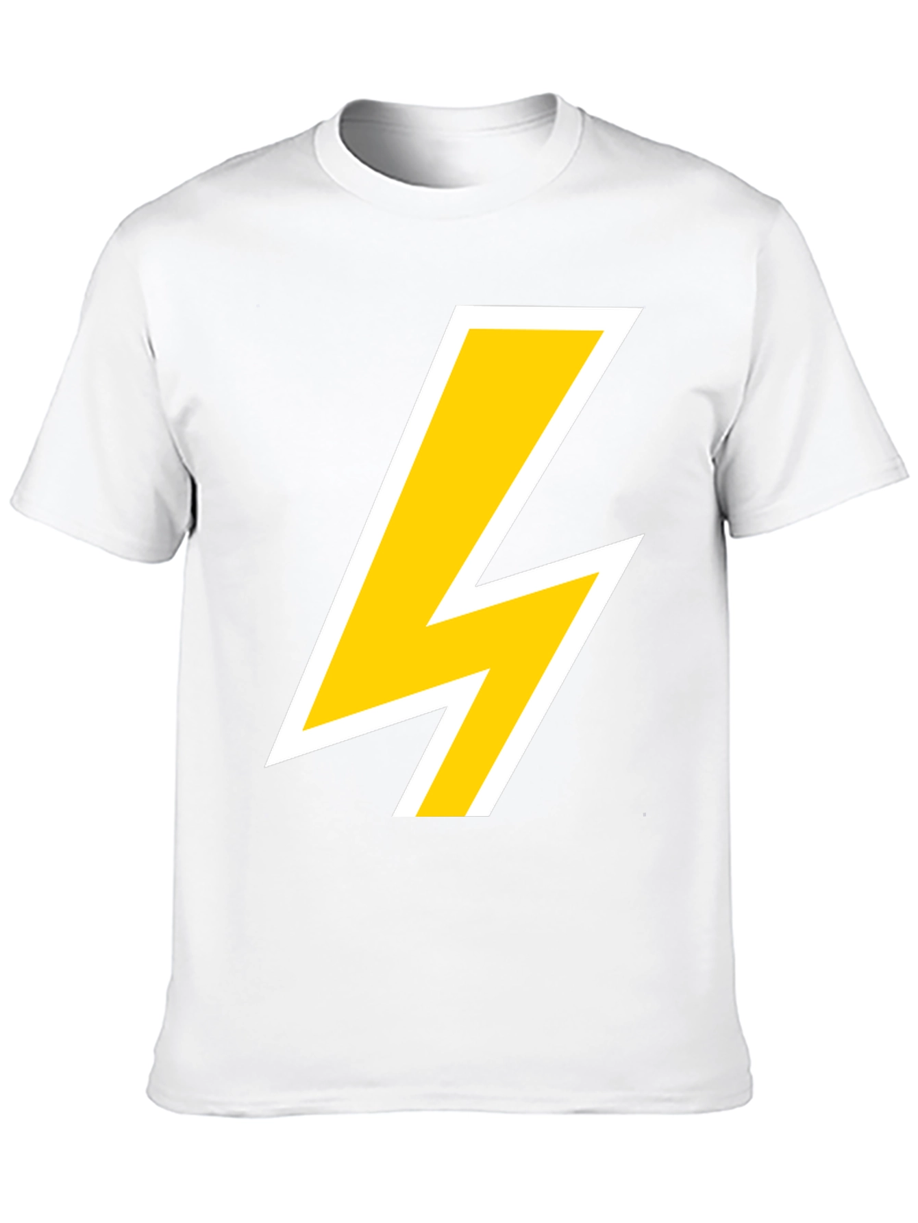 Lightning Bolt Graphic Tee - Bold Black T-Shirt