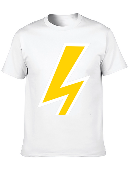 Lightning Bolt Graphic Tee - Bold Black T-Shirt