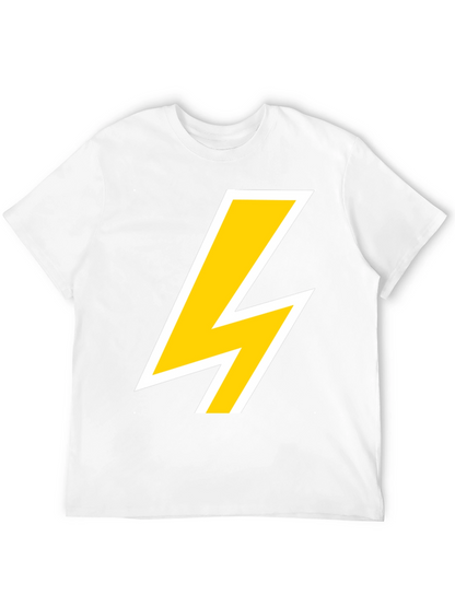 Lightning Bolt Graphic Tee - Bold Black T-Shirt