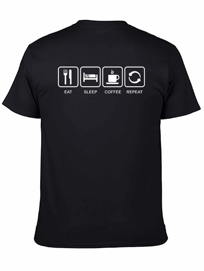 Eat Sleep Coffee Repeat Graphic T-Shirt