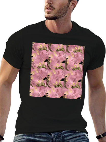 Stylish Pink Leopard Print Tee