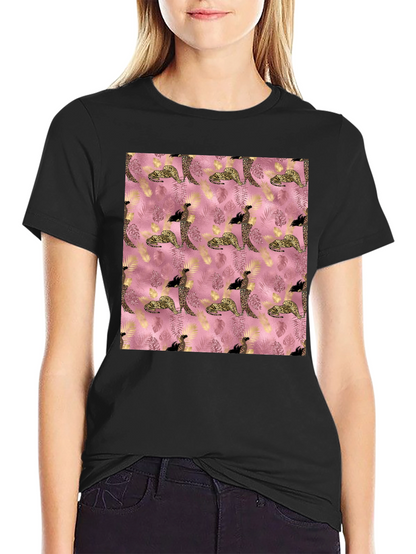 Stylish Pink Leopard Print Tee