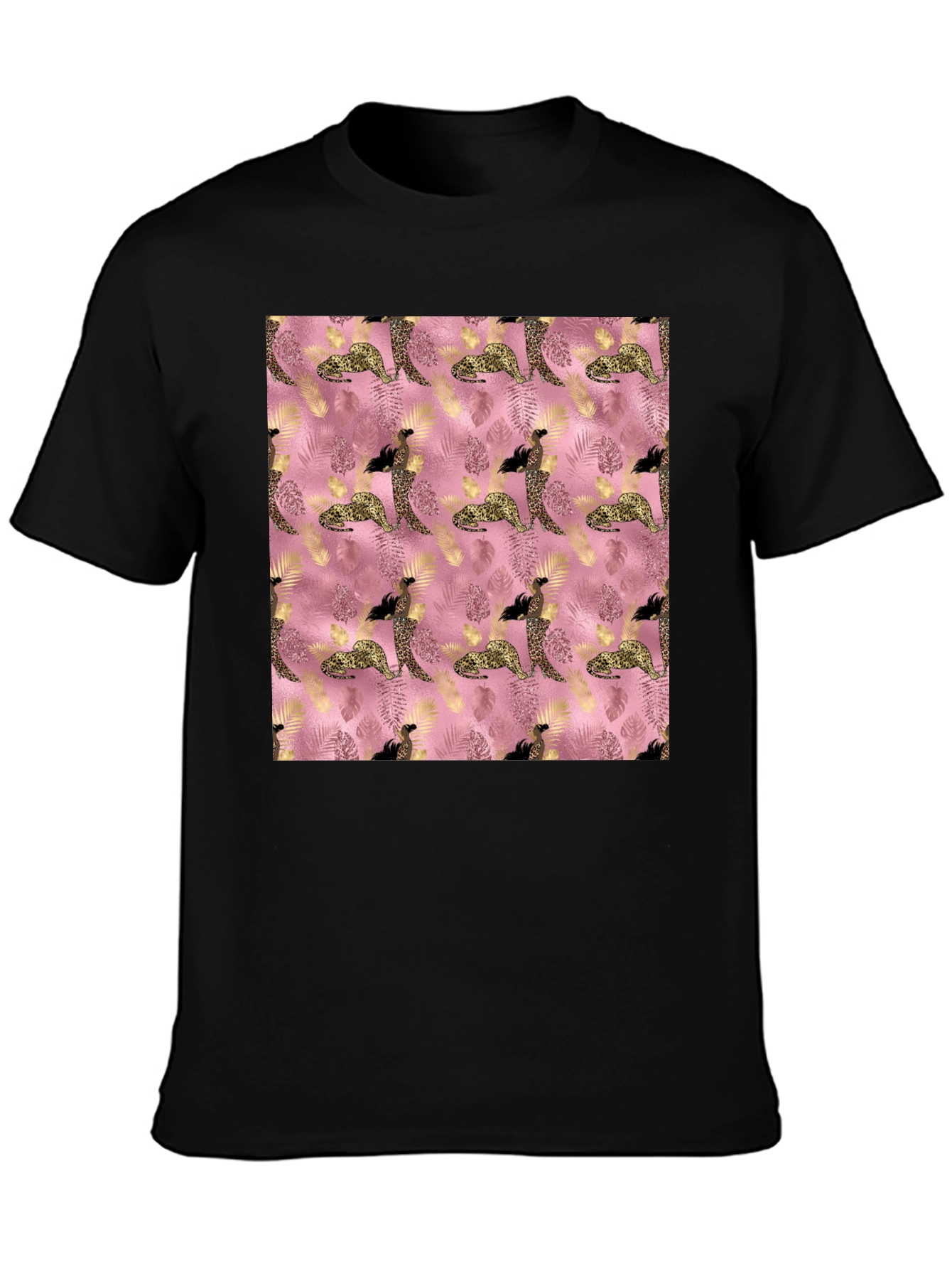 Stylish Pink Leopard Print Tee