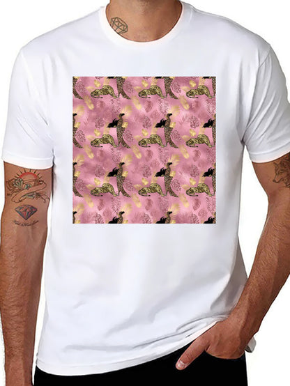 Stylish Pink Leopard Print Tee