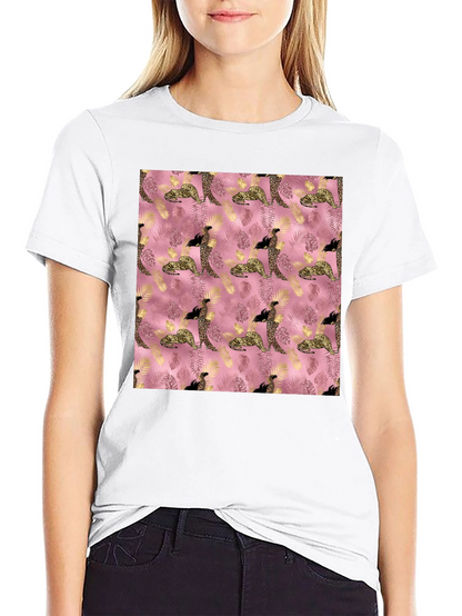 Stylish Pink Leopard Print Tee