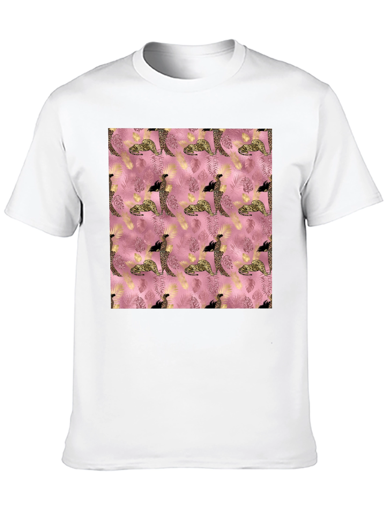 Stylish Pink Leopard Print Tee