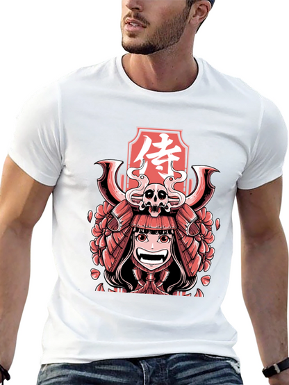 Samurai Graphic T-Shirt - Bold Anime Style
