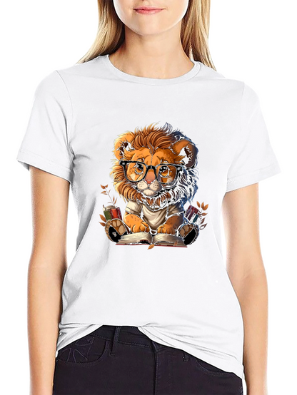 Lion Reader T-Shirt - Bookish Style