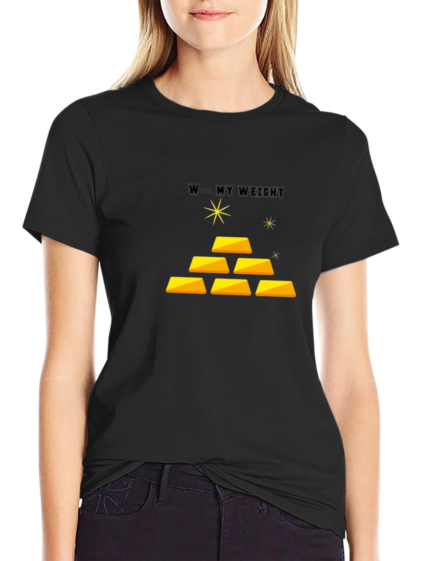 Worth My Weight Black Tee