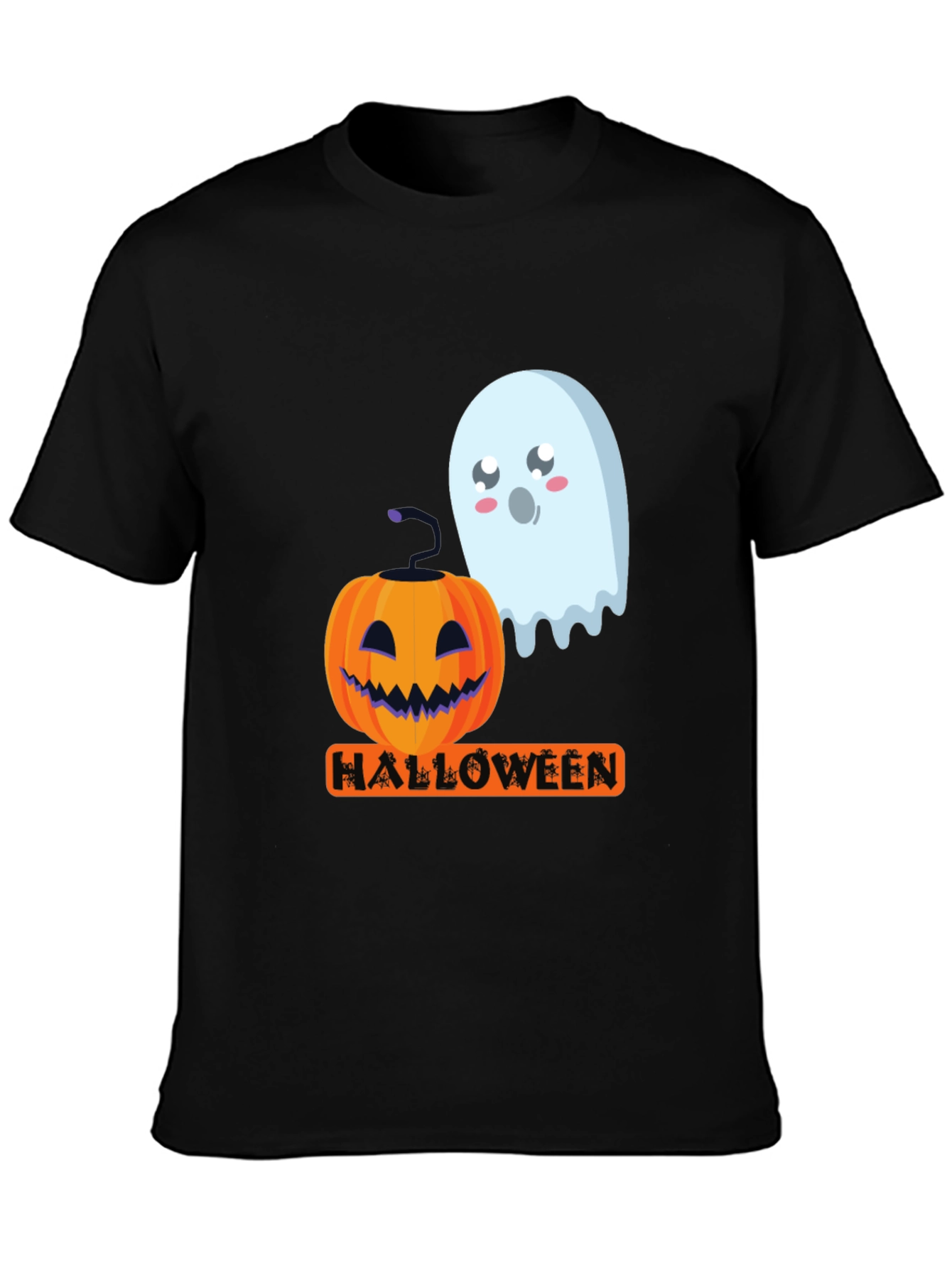 Halloween Pumpkin & Ghost Graphic Tee