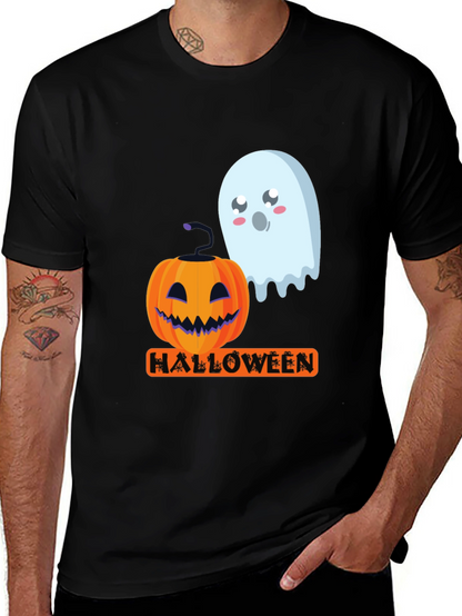 Halloween Pumpkin & Ghost Graphic Tee