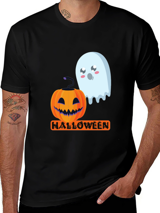 Halloween Pumpkin & Ghost Graphic Tee