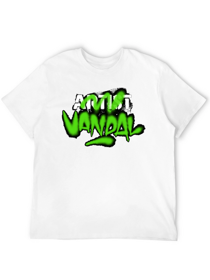 Artist Vandal Graphic T-Shirt - Black Crew Neck Tee