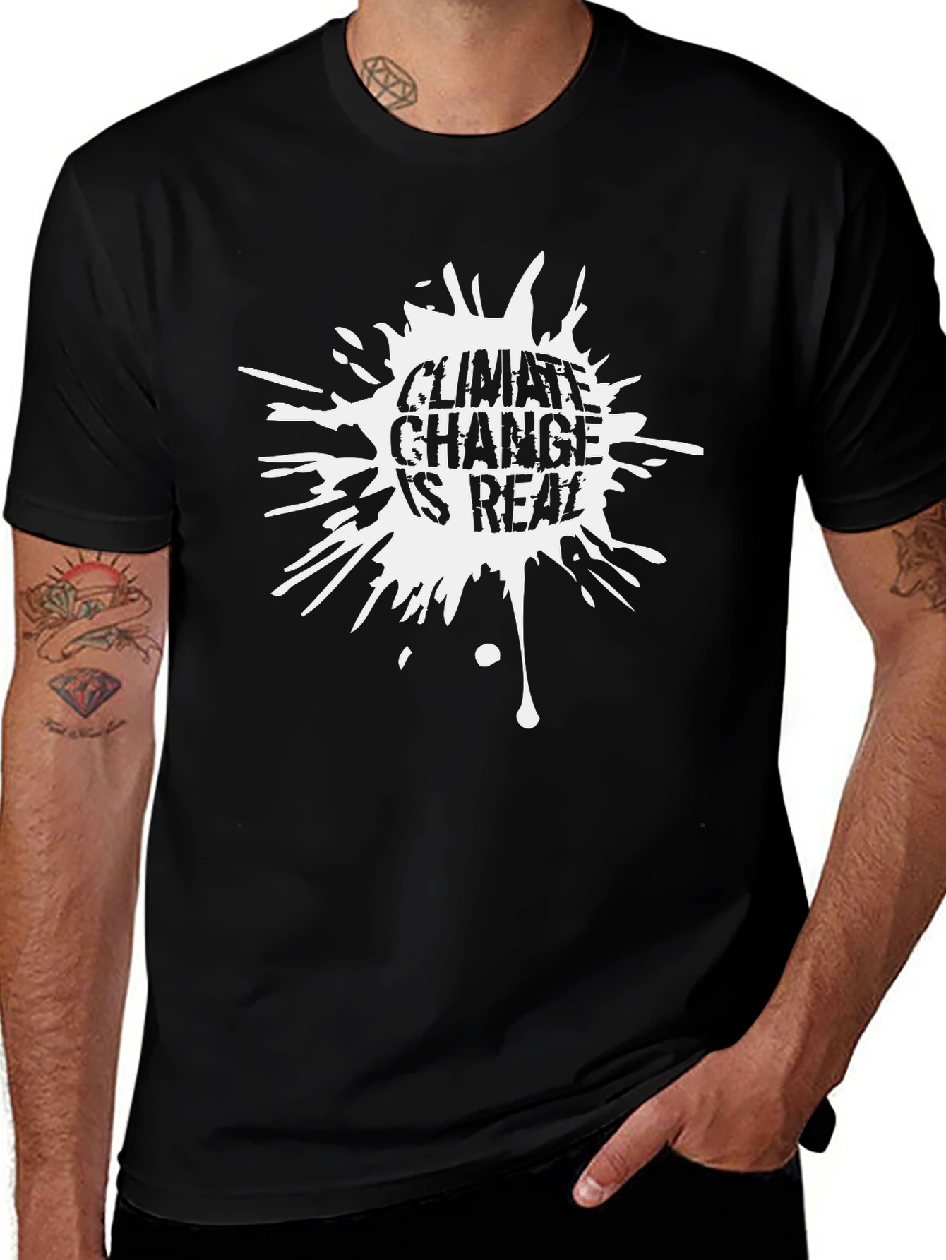 Climate Change Is Real Black T-Shirt