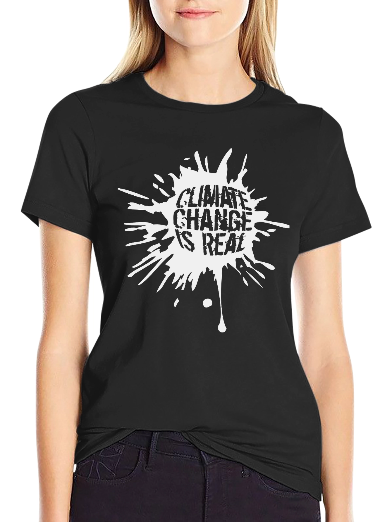 Climate Change Is Real Black T-Shirt