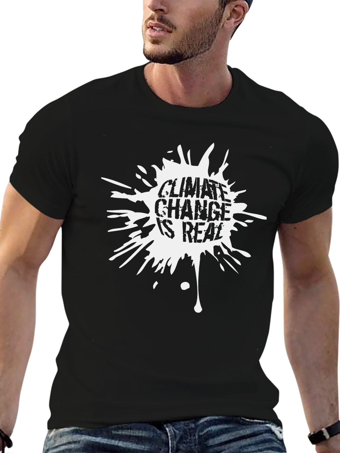 Climate Change Is Real Black T-Shirt