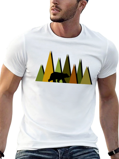 Mountain Bear Graphic Tee - Nature Lovers Shirt
