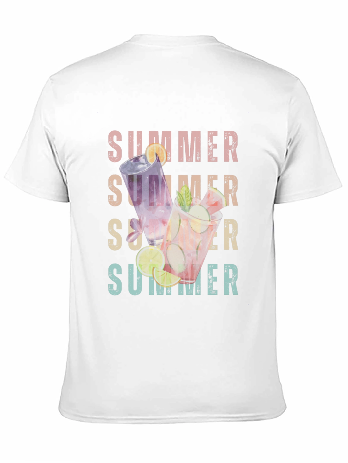 Summer Cocktails Graphic T-Shirt - Casual Style