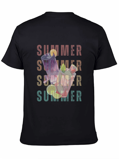 Summer Cocktails Graphic T-Shirt - Casual Style