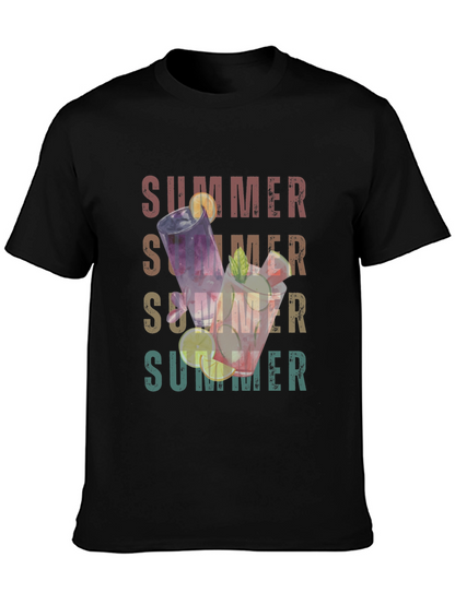 Summer Cocktails Graphic T-Shirt - Casual Style