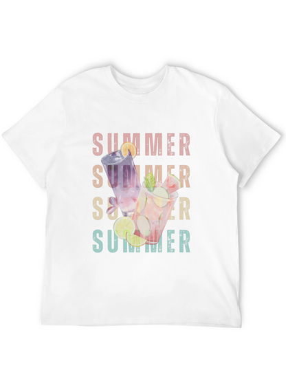 Summer Cocktails Graphic T-Shirt - Casual Style