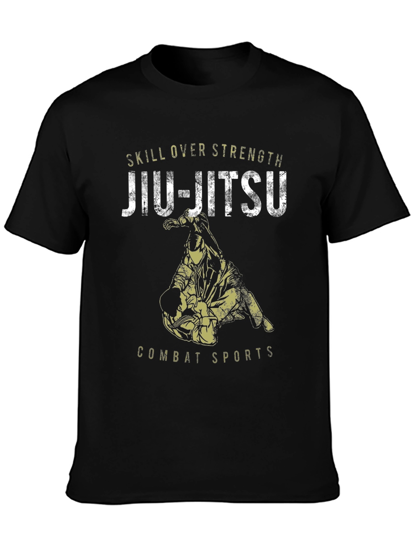 Jiu-Jitsu Skill Over Strength Black Graphic Tee