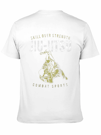 Jiu-Jitsu Skill Over Strength Black Graphic Tee
