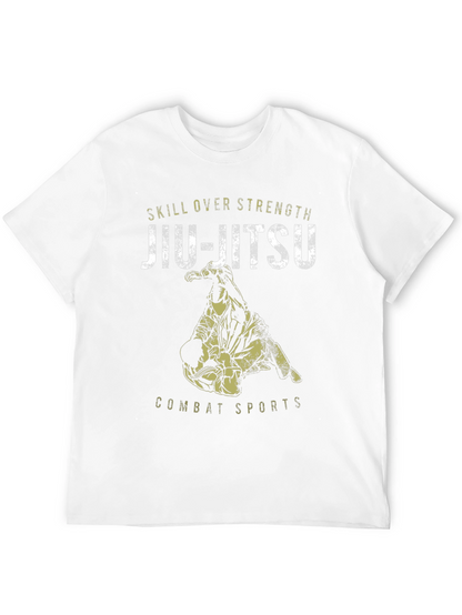 Jiu-Jitsu Skill Over Strength Black Graphic Tee