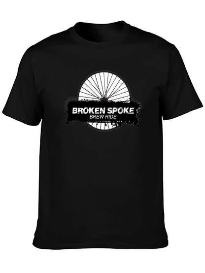 Broken Spoke Brew Ride Black Graphic T-Shirt