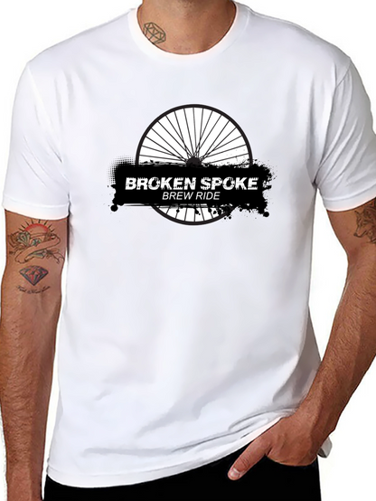 Broken Spoke Brew Ride Black Graphic T-Shirt
