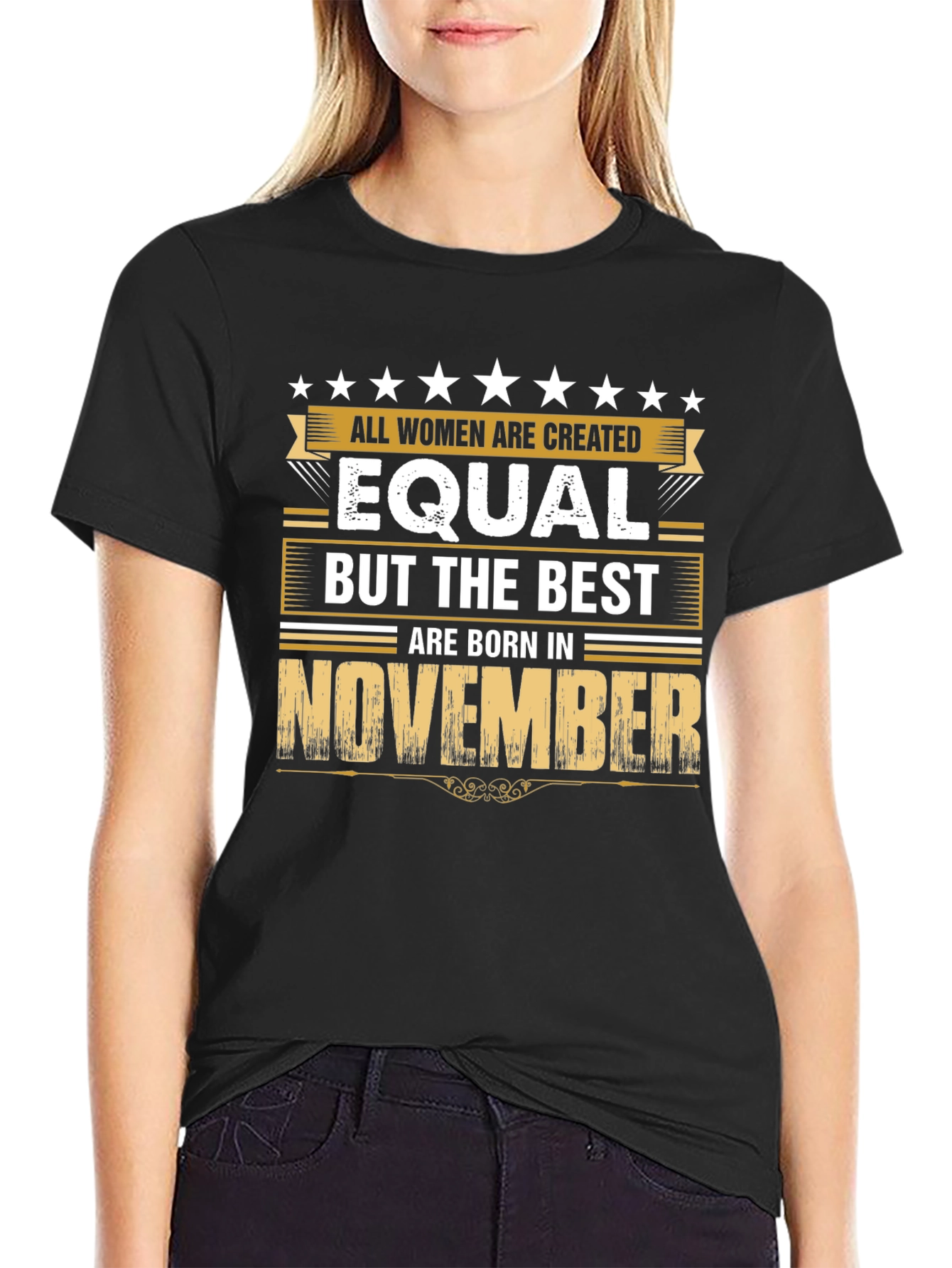 Best Women Born in November - Black T-Shirt