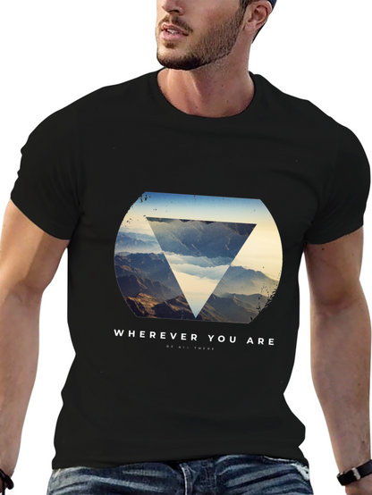 Wherever You Are Graphic Tee - Stylish Black T-Shirt
