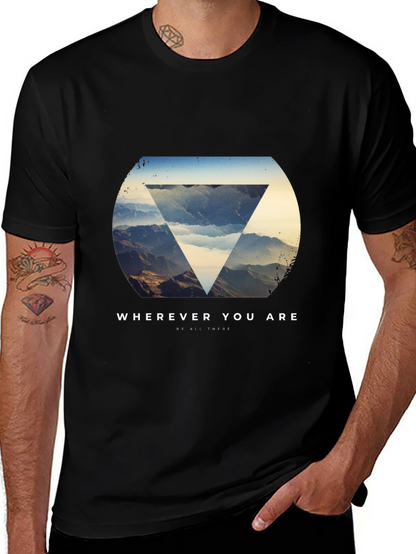 Wherever You Are Graphic Tee - Stylish Black T-Shirt