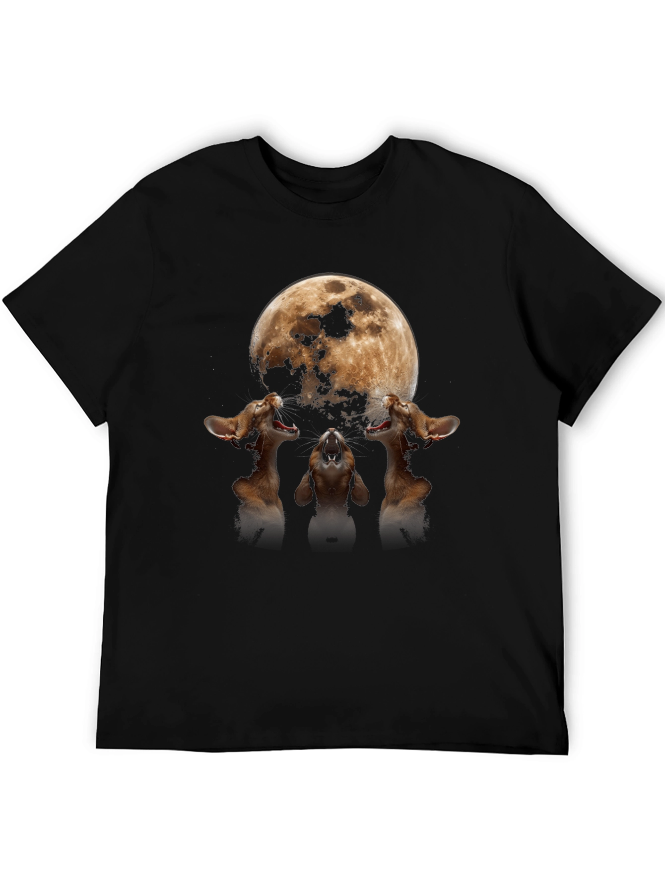 Moon Cats Howling Graphic Tee