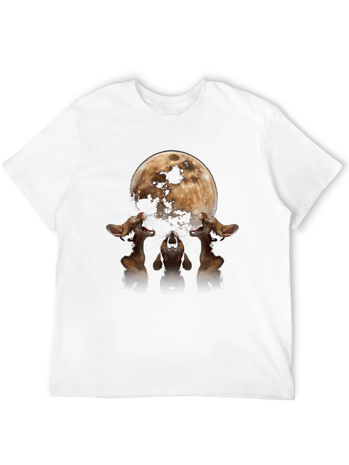 Moon Cats Howling Graphic Tee
