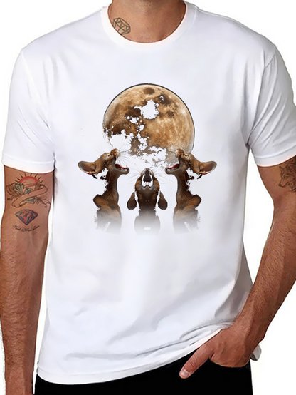 Moon Cats Howling Graphic Tee