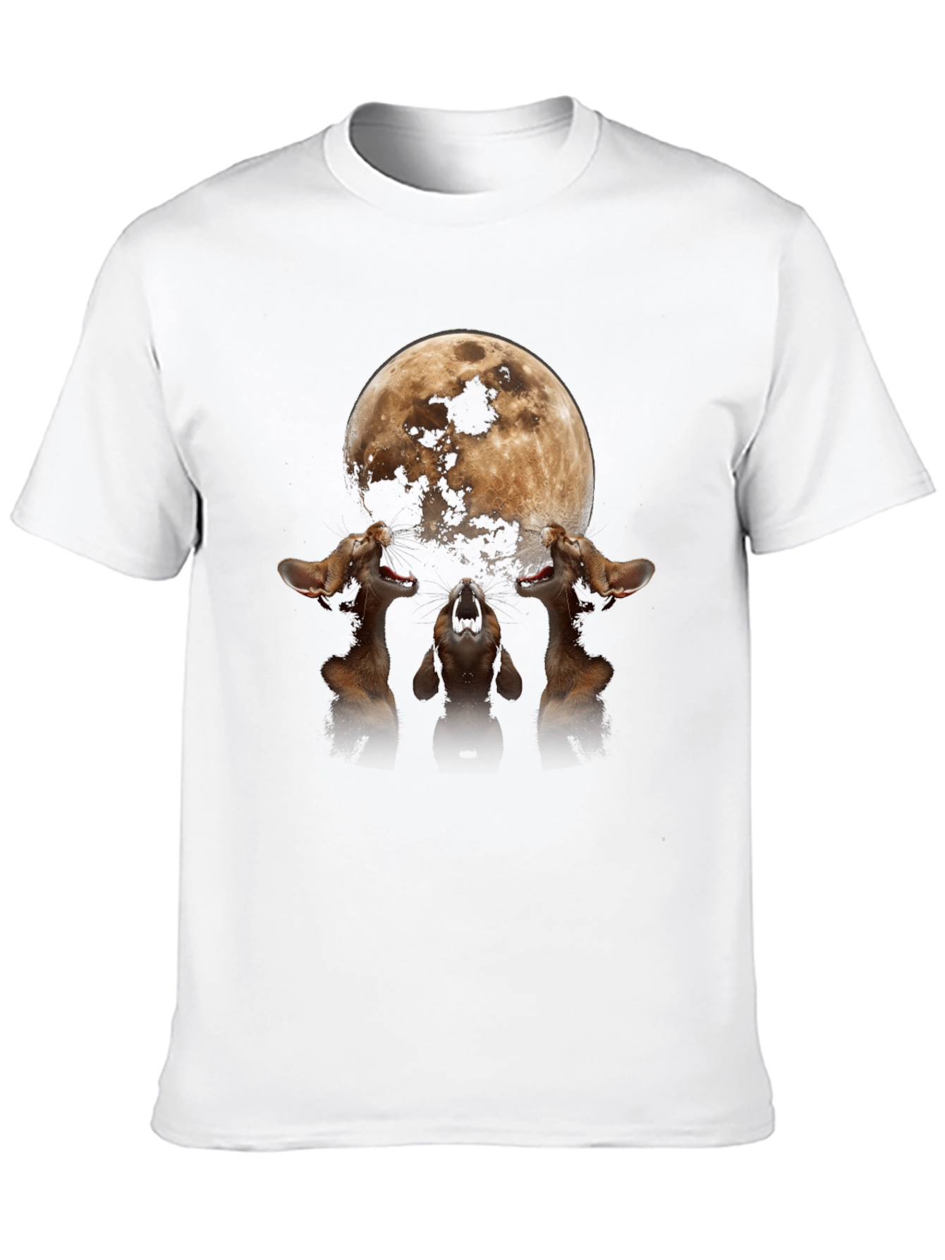 Moon Cats Howling Graphic Tee