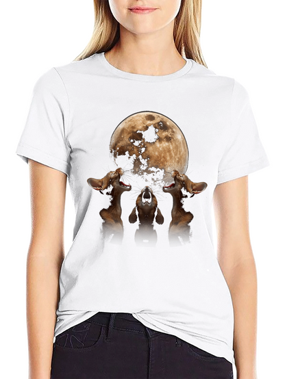 Moon Cats Howling Graphic Tee