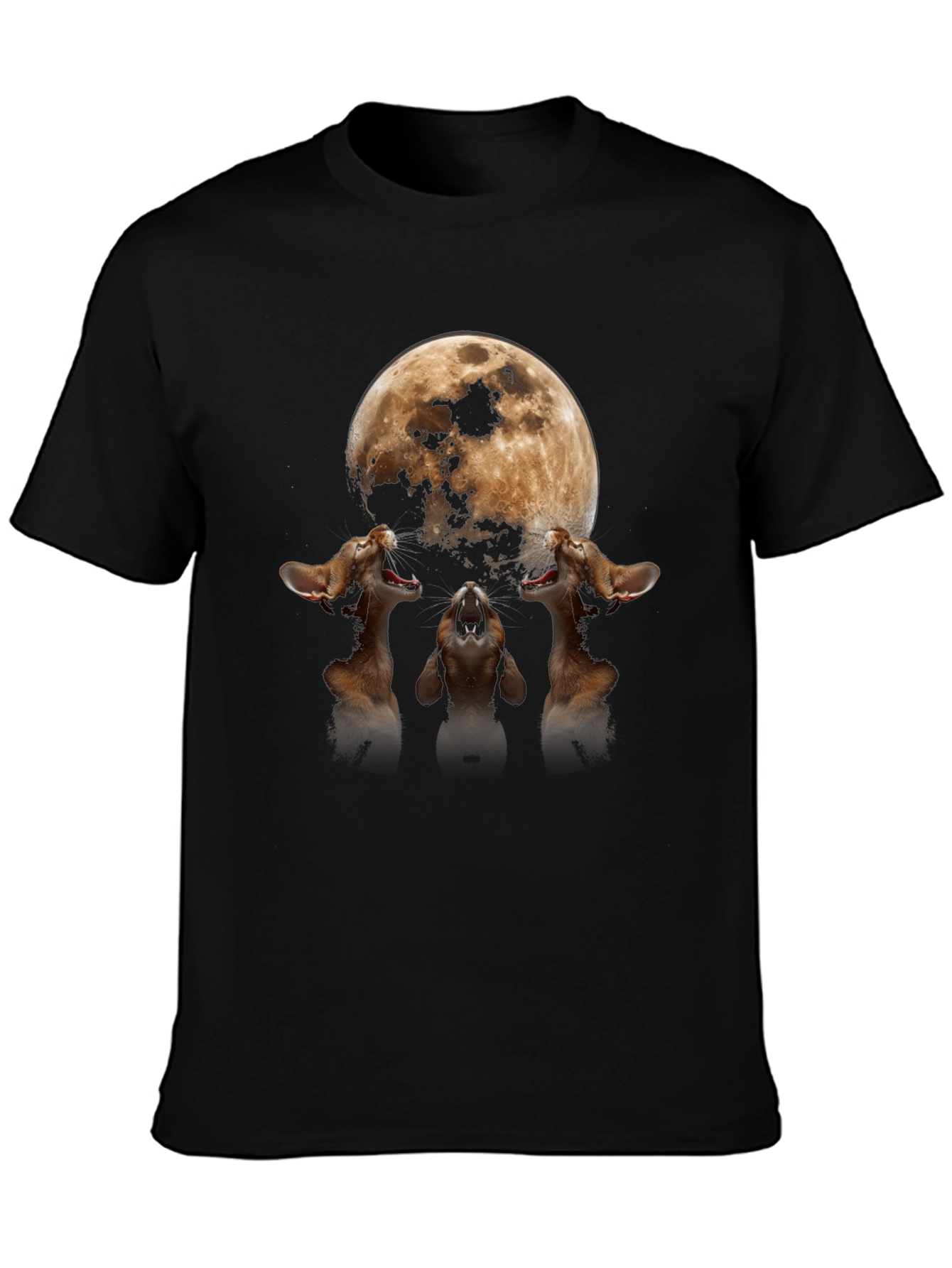 Moon Cats Howling Graphic Tee