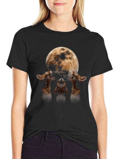 Moon Cats Howling Graphic Tee