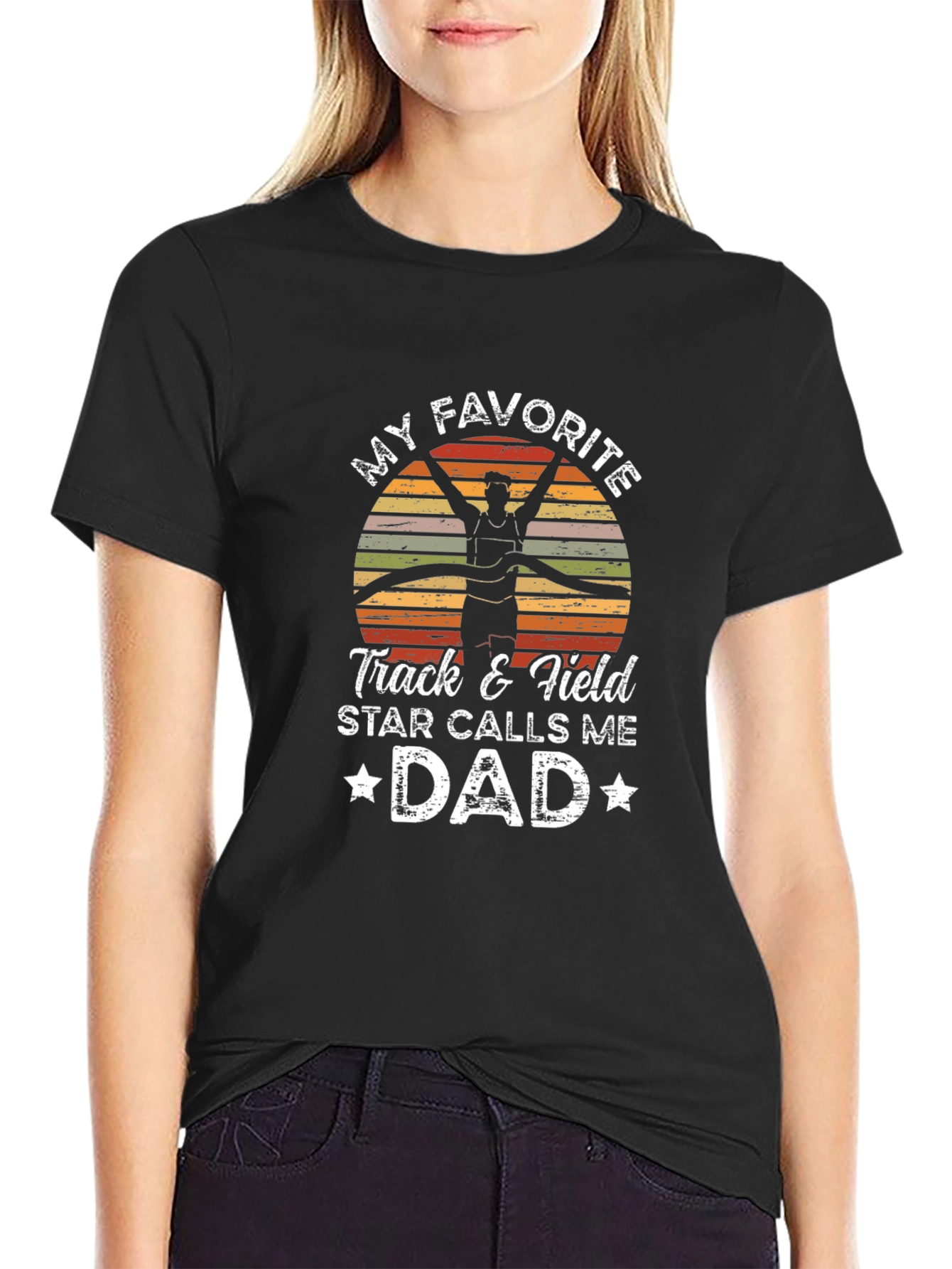 Track & Field Dad T-Shirt: Favorite Star