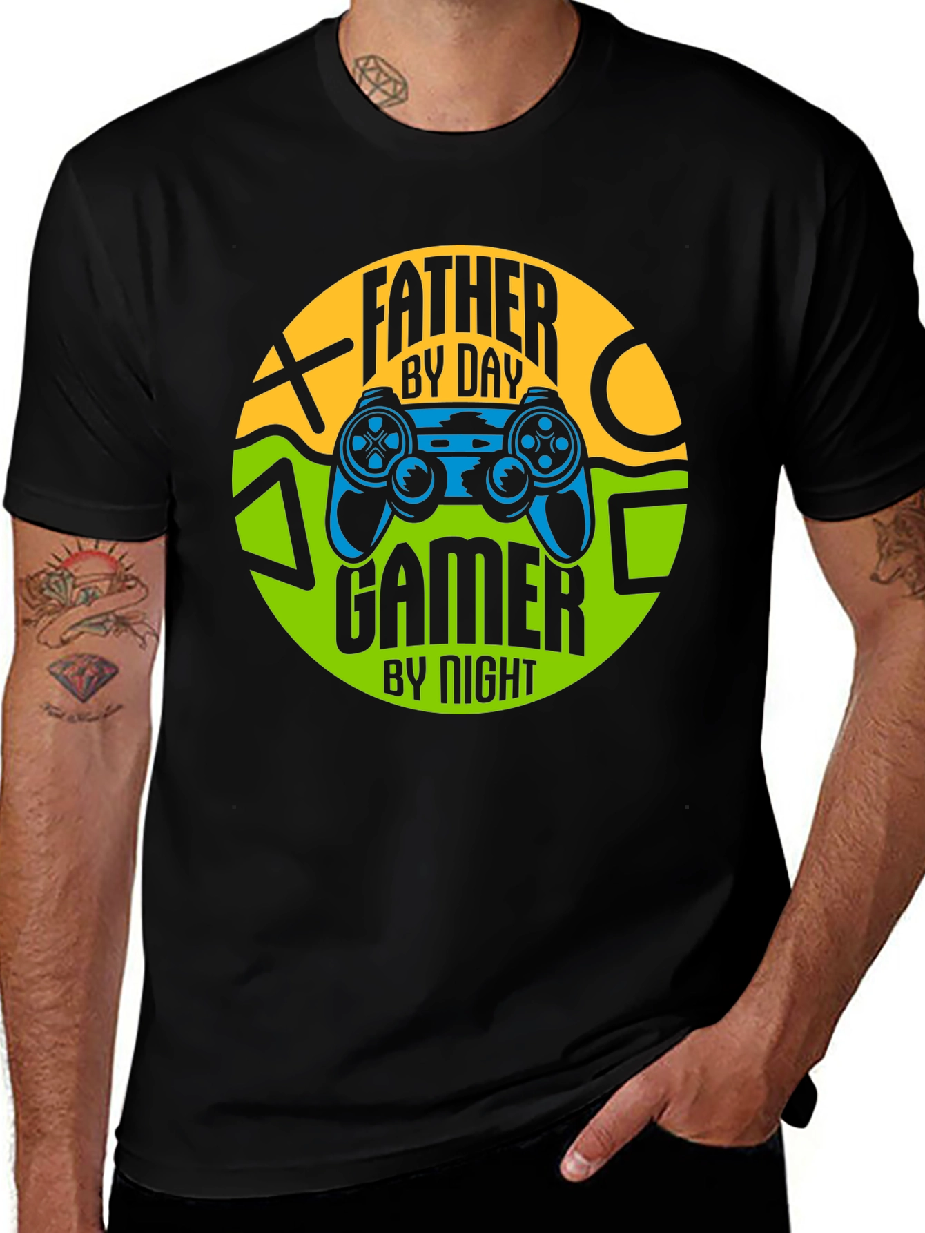 Father by Day Gamer by Night T-Shirt