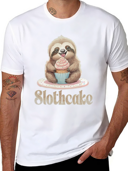 Slothcake T-Shirt: Cute Sloth Eating Cupcake