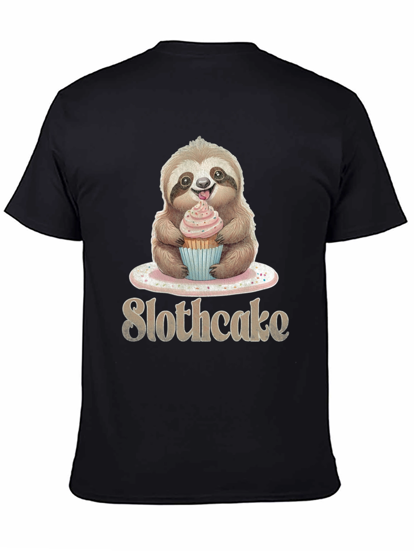 Slothcake T-Shirt: Cute Sloth Eating Cupcake