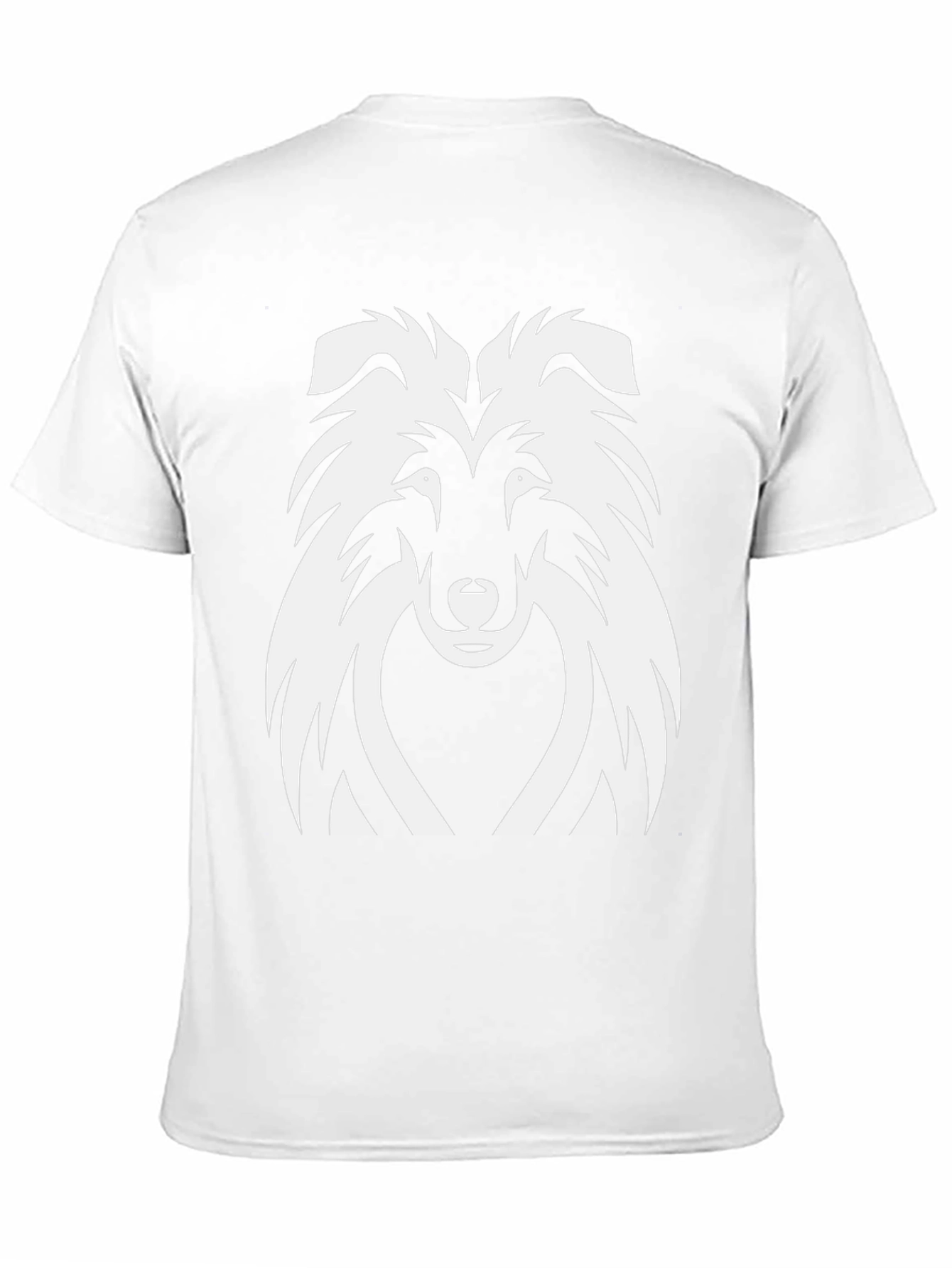 Collie Dog Graphic Tee - Black Cotton T-Shirt